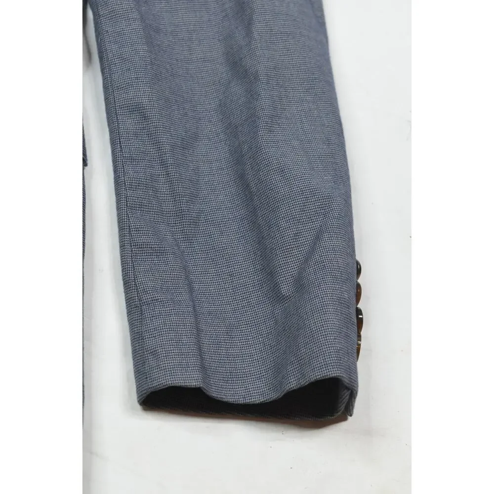 J.Crew Blazer Mens XS Blue Nailhead Cotton Stretch Two-Button Slim Fit